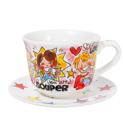 Blond Amsterdam Even Bijkletsen Soepkom Comfort Set