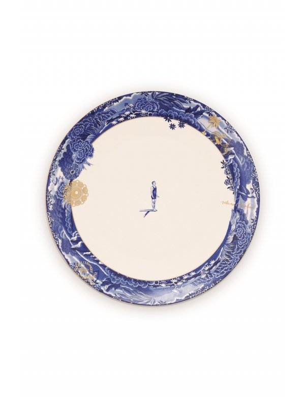 Pip Studio Heritage Dinerbord Border Blauw