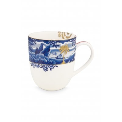 Pip Studio Heritage Mok Klein Border Blauw