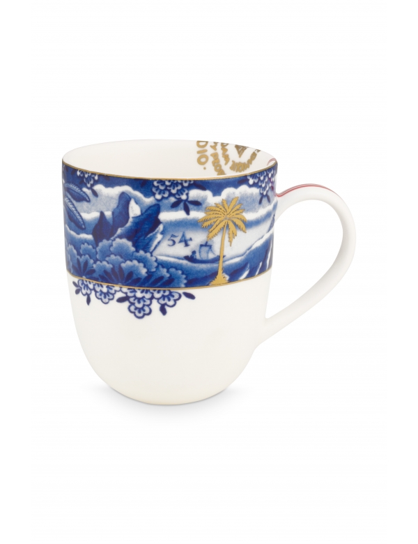 Pip Studio Heritage Mok Klein Border Blauw Pip Studio Heritage Mok Klein Border Blauw